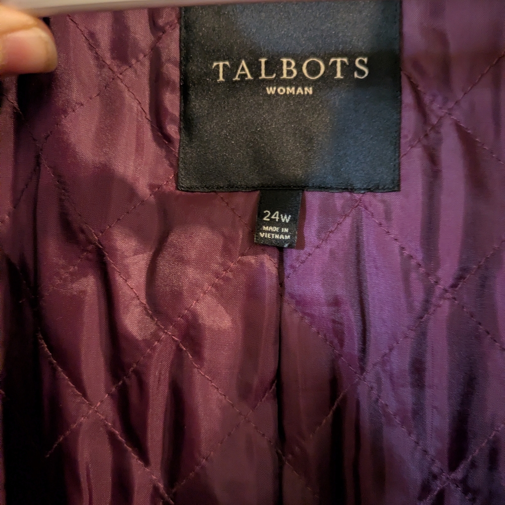 🔴Talbot's Magenta Long Coat, Size 24W - Picture 6 of 12